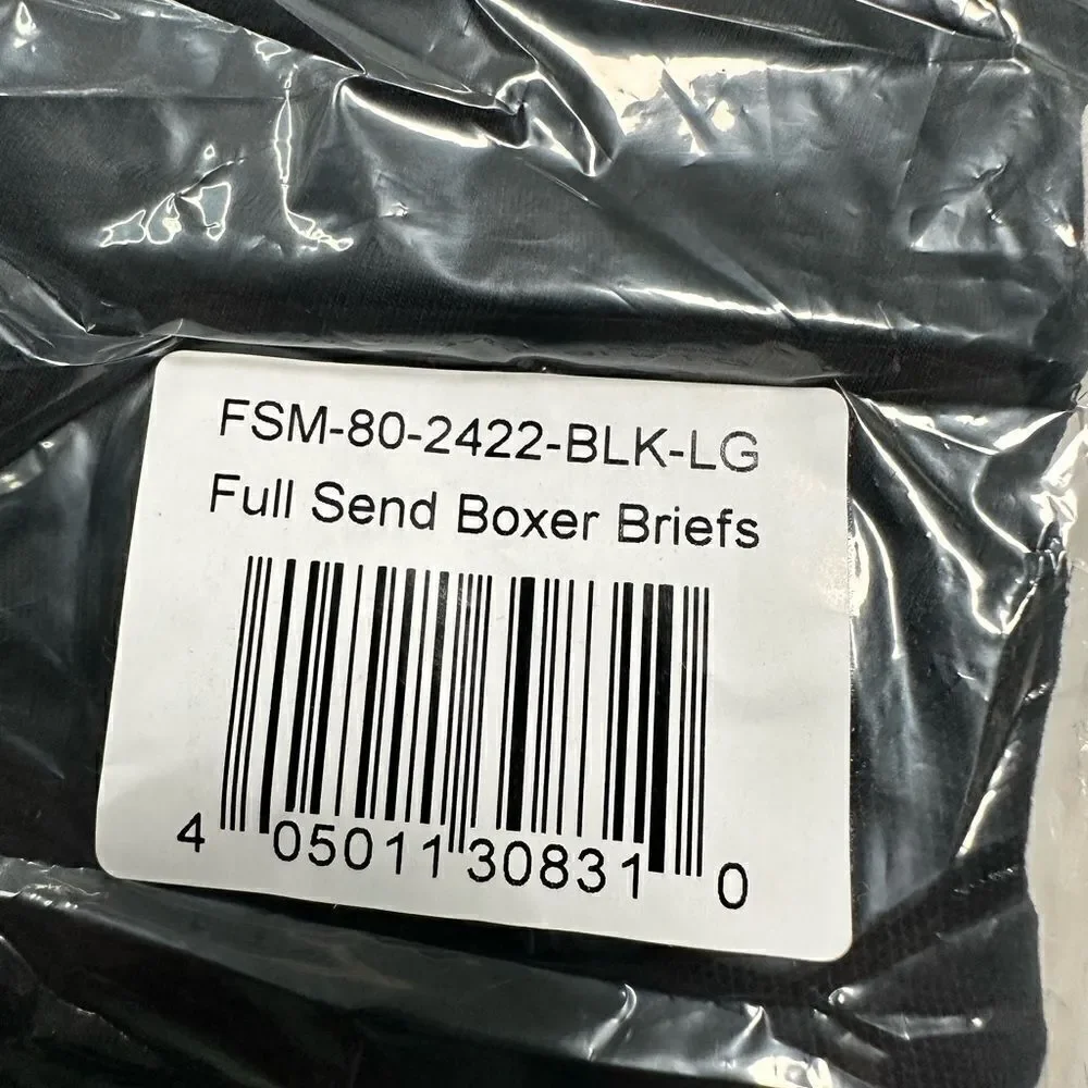 NWT Full Send Men’s Black Boxer Brief Underwear - Size Large